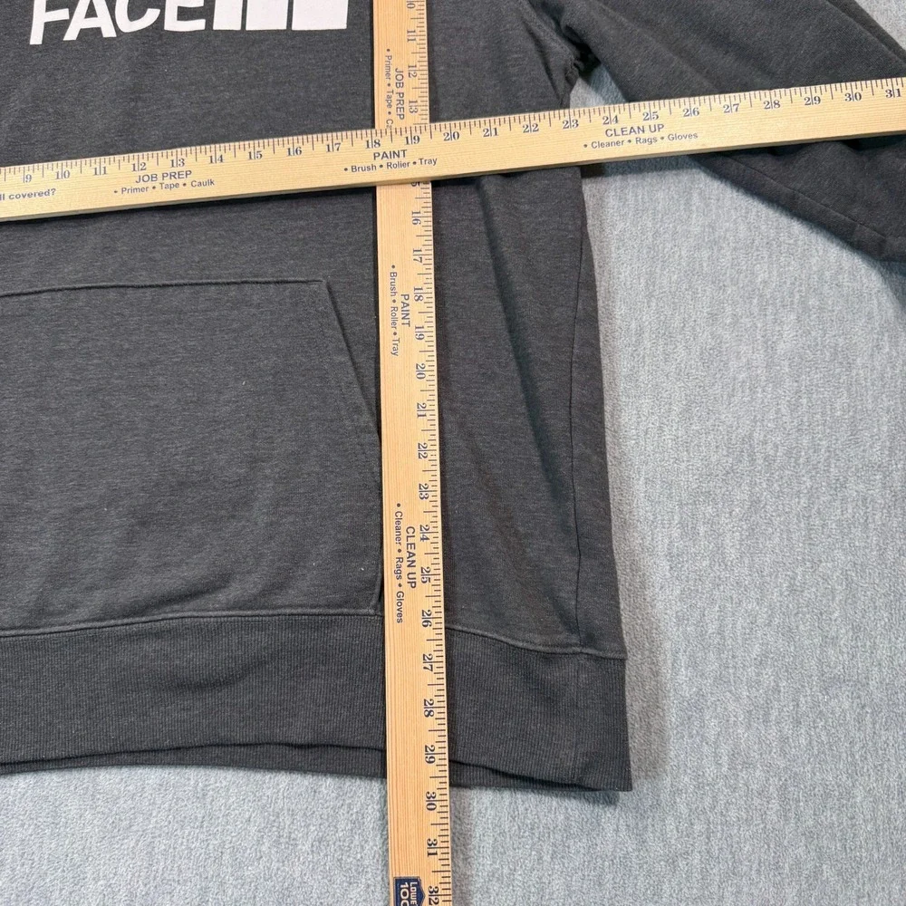 The North Face Hoodie Mens XL Gray Fleece Pullover Logo Graphic Hooded Sweatshir
